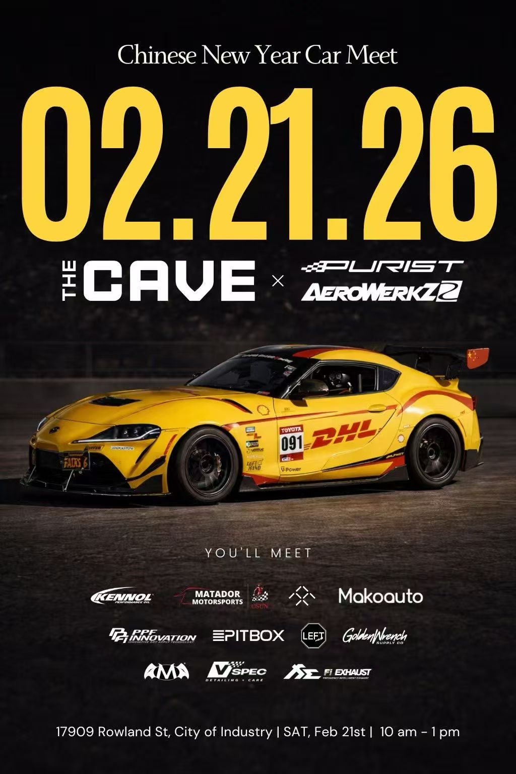 MAKOAUTO poster for the 2026 LA Chinese New Year Car Meet