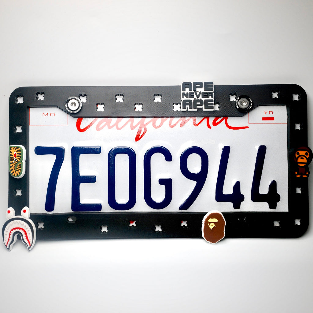 MAKOAUTO Urban Ape DIY License Plate Frame & Charm Bundle