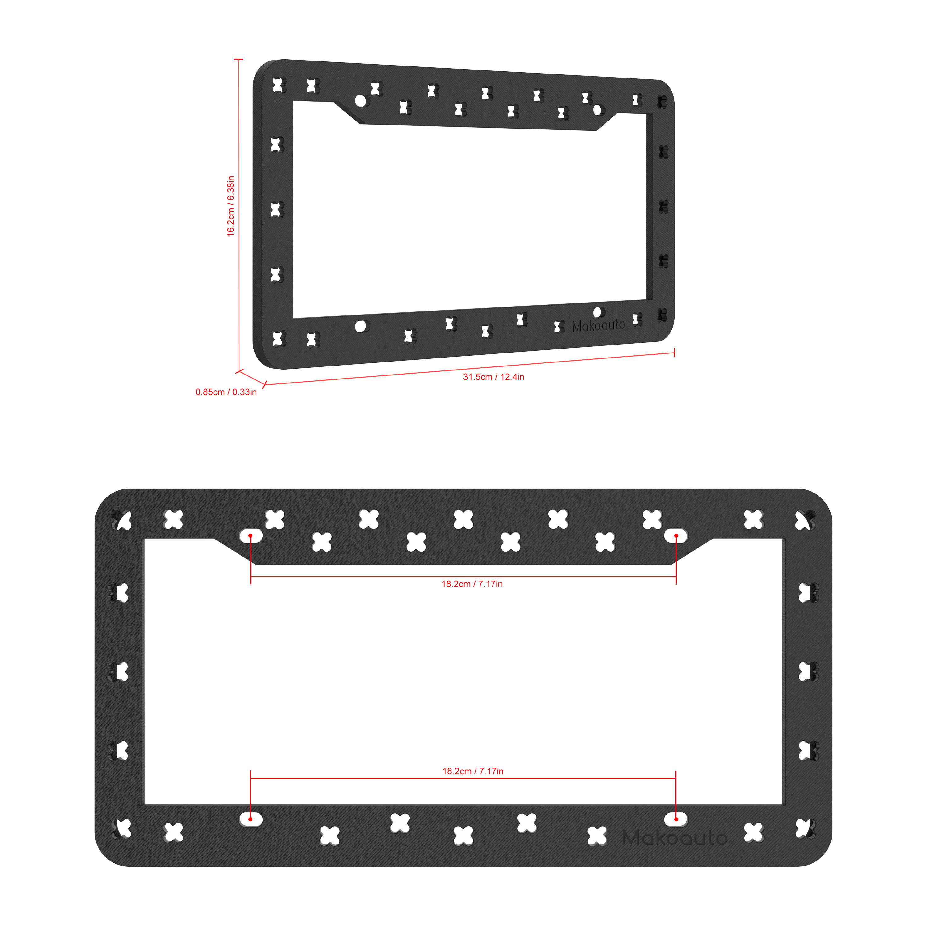 Makoauto Silicone License Plate Frames