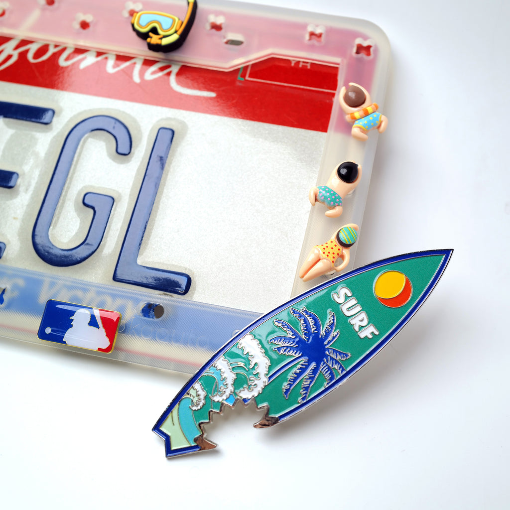 Makoauto "Clear Vibe" DIY License Plate Frame + Charms Bundle