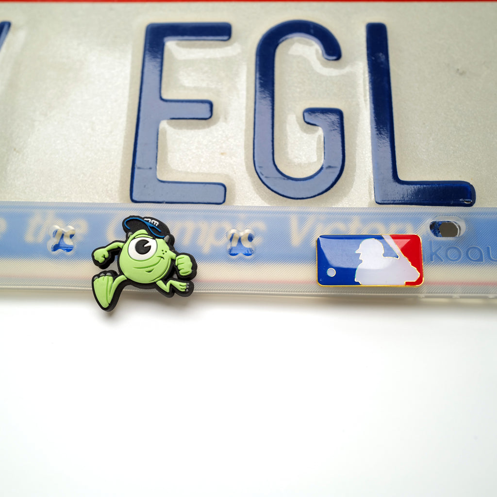 Makoauto "Clear Vibe" DIY License Plate Frame + Charms Bundle