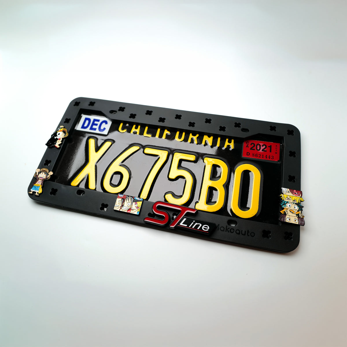 Pirate anime DIY license plate frame product image 1