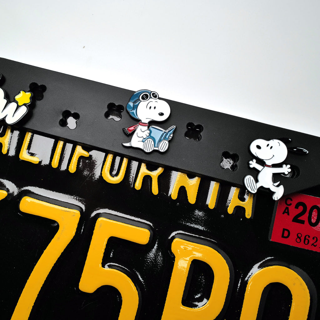 The "Classic Comic Pup" Curated Charm Set + License Plate Frame