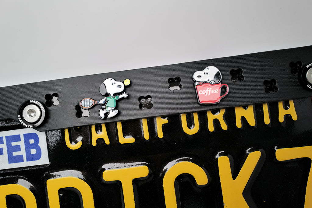 Classic Comic Pup & Yellow Bird License Plate Frame