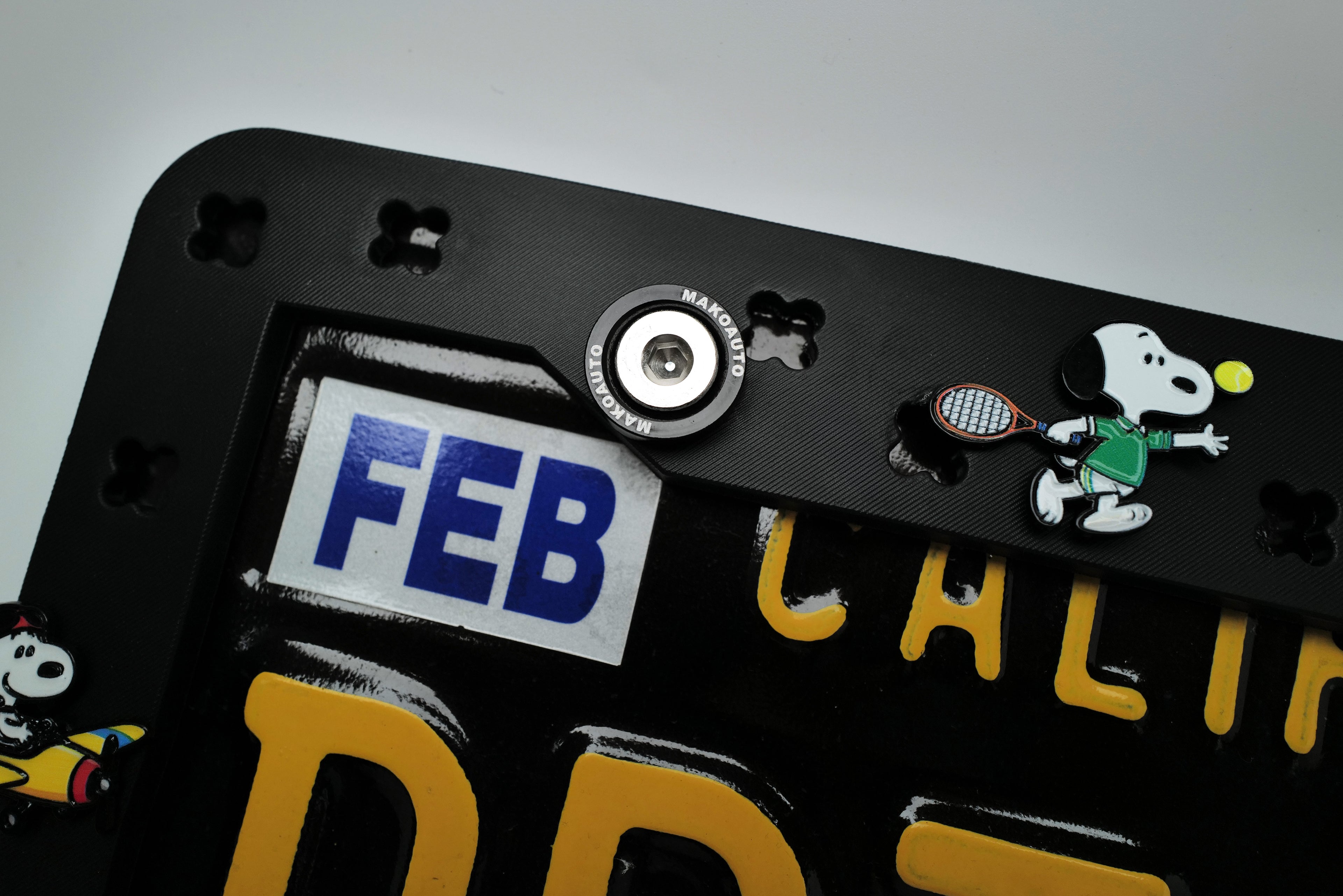 Classic Comic Pup & Yellow Bird License Plate Frame