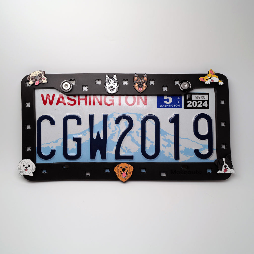 Makoauto Custom Series: The Ultimate Plate Frame for Pet Lovers
