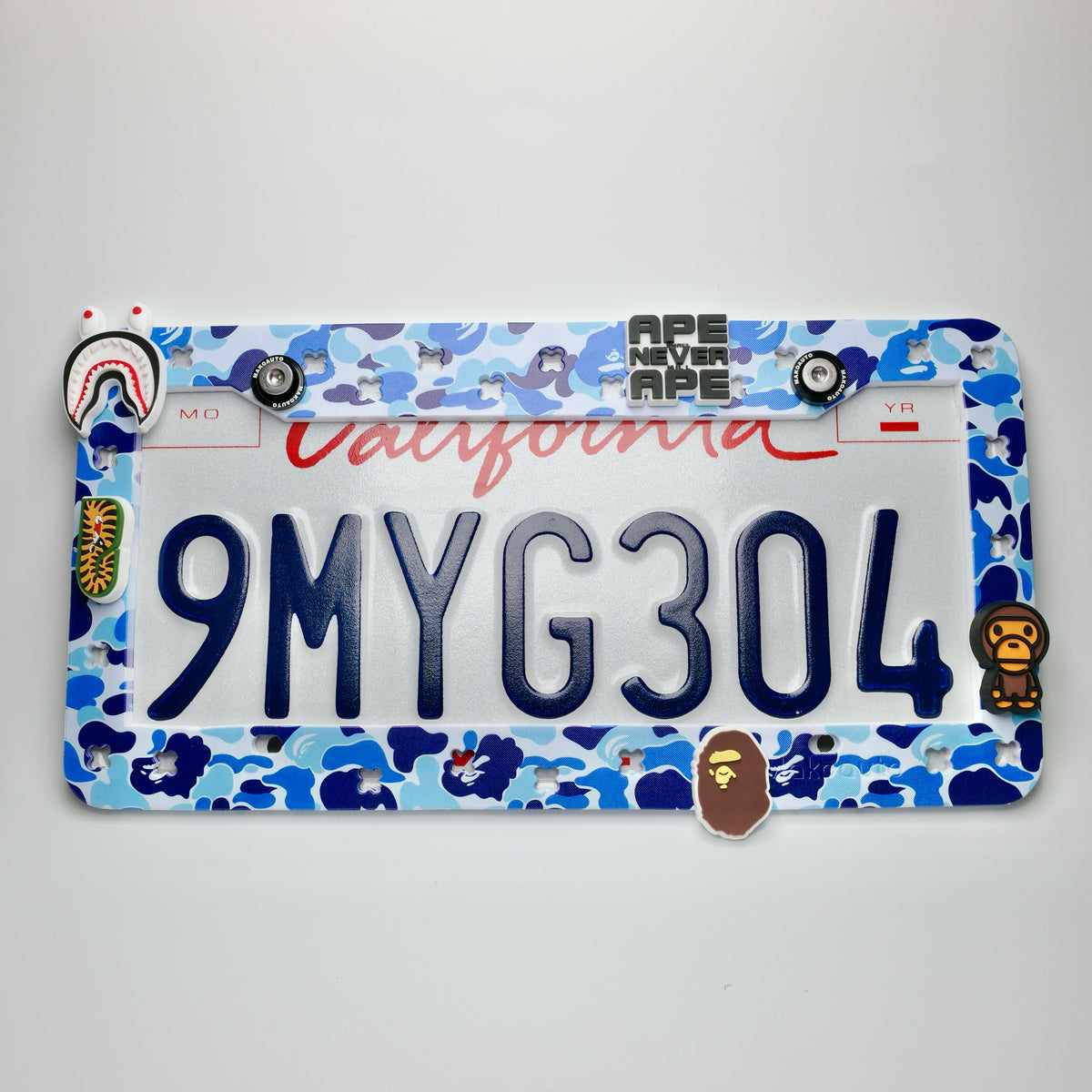 Blue Camo License Plate Frame
