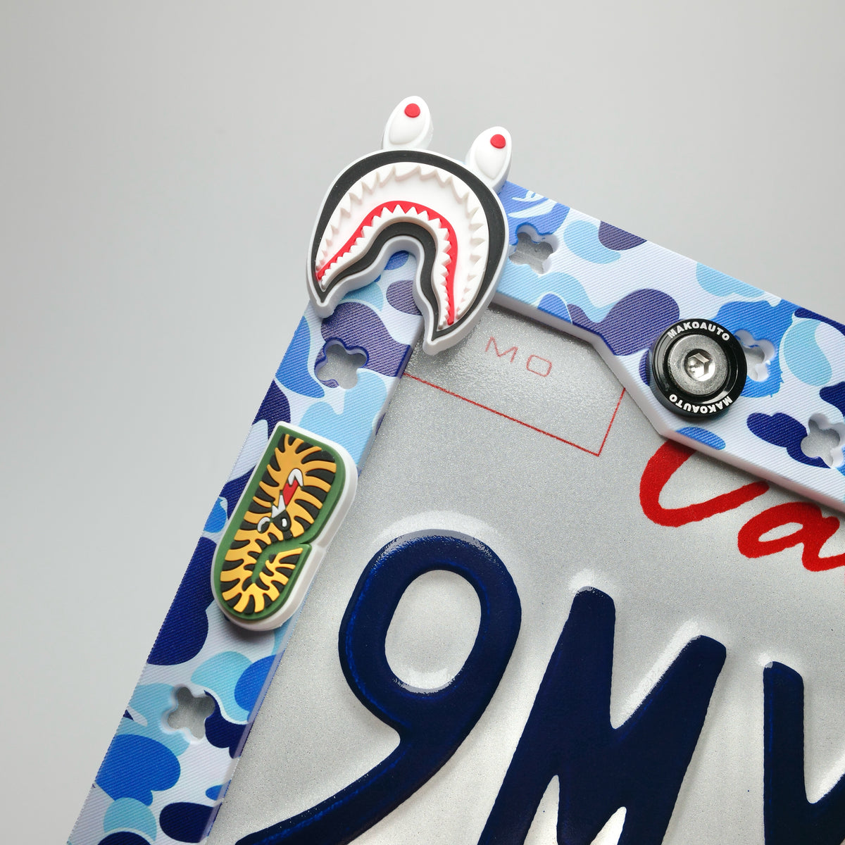 Blue Camo License Plate Frame