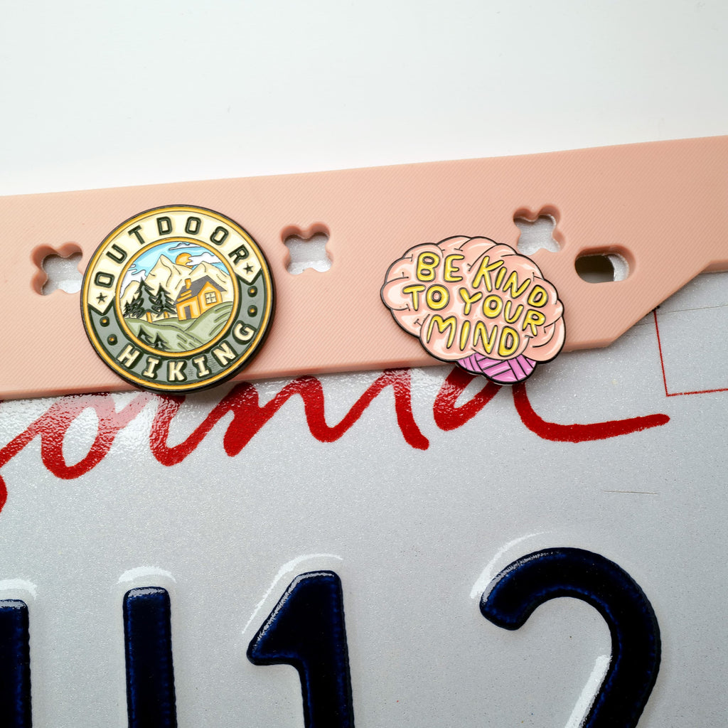 Easy snap-on DIY retro charms for soft TPU license plate frame