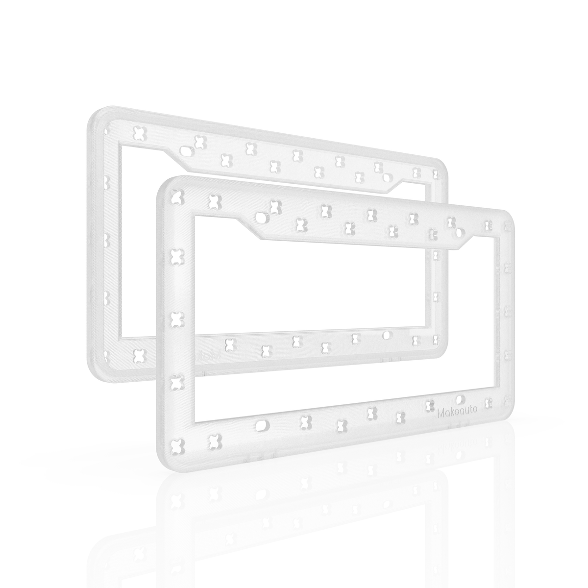 Two-pack of pink DIY TPU license plate frames