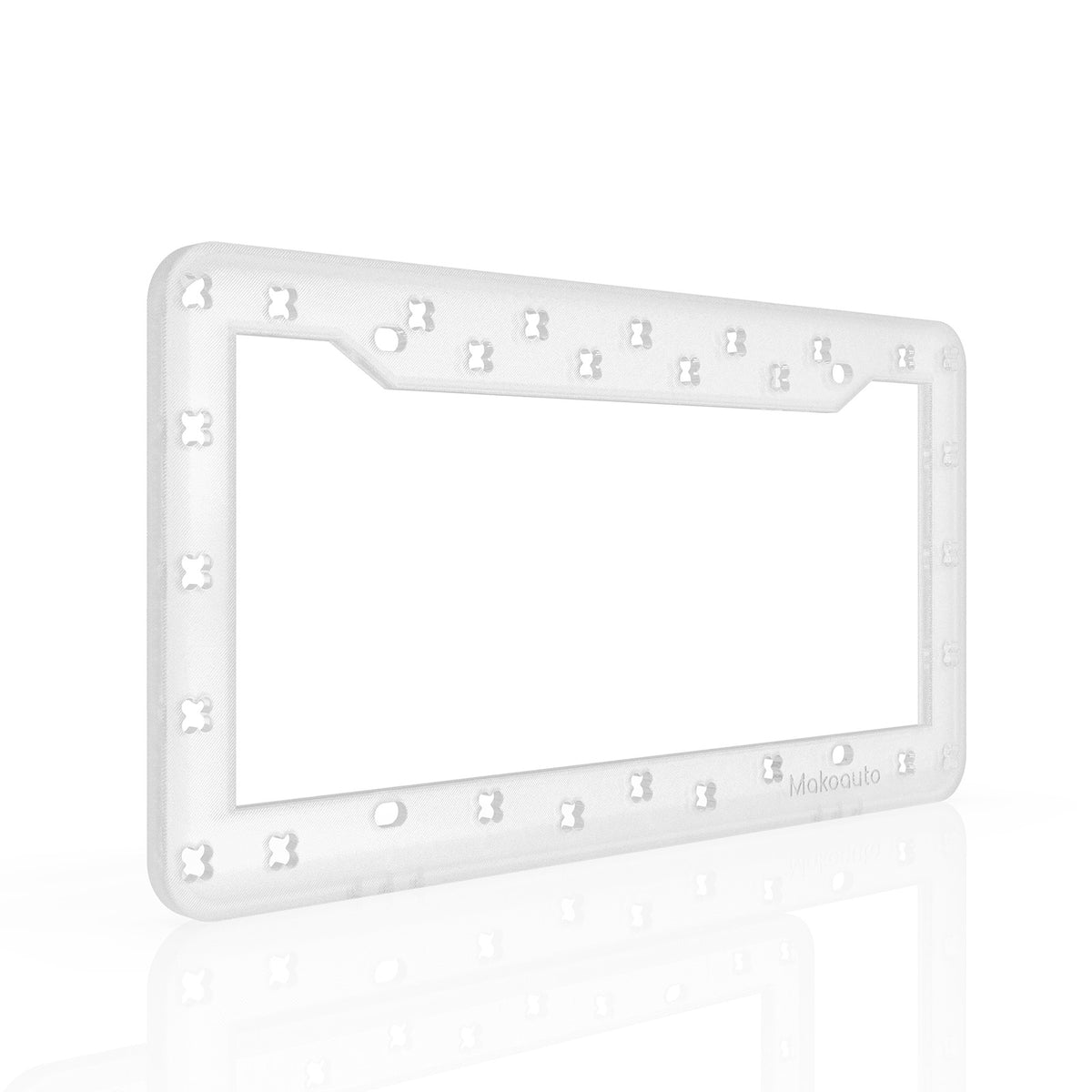 Pink DIY TPU license plate frame for standard shoe charms