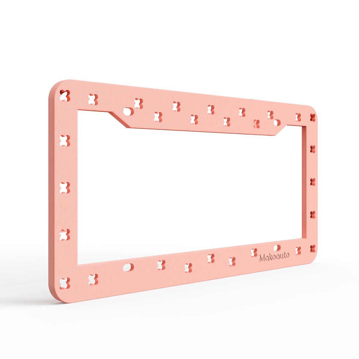 Red DIY TPU license plate frame for standard shoe charms