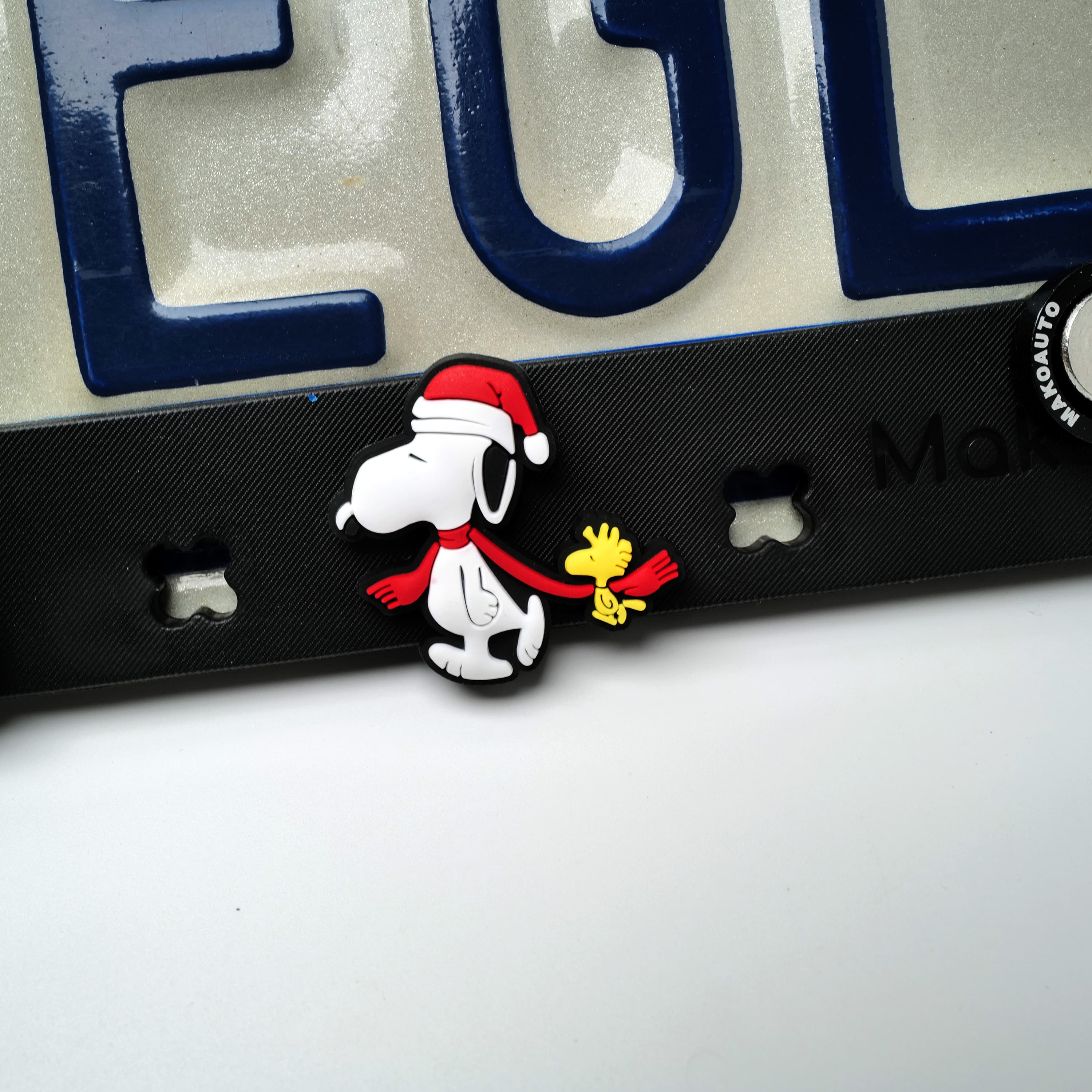 Makoauto™ Patented DIY License Plate Frame Bundle - Customizable Matte Black TPU Kit with 8 Themed 3D Charm Sets