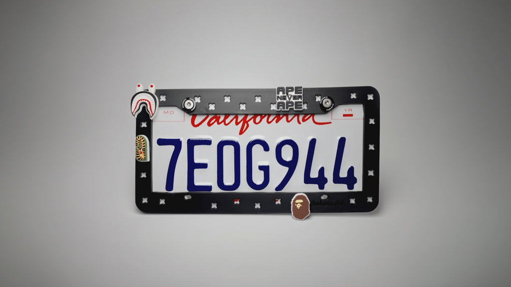 BAPE Black License Plate Frame
