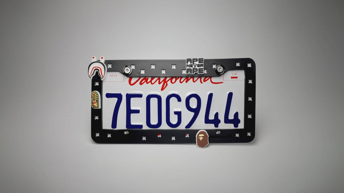 BAPE Black License Plate Frame